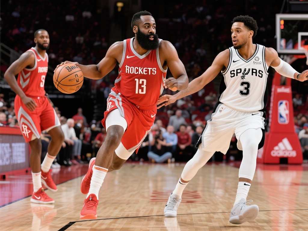 火箭狂胜爵士稳固排名，掘金不敌马刺竞争受挫